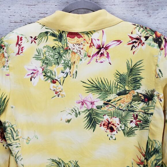 Nancy Bolen City Girl Women's Silk Birds of Paradise Blazer Jacket Size Small - Picture 15 of 16